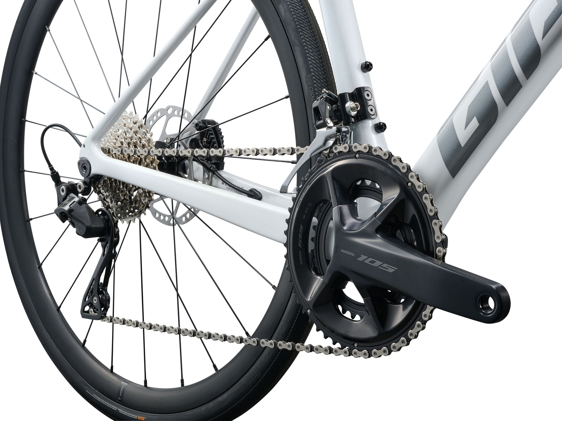 2027 Giant Defy Advanced 2 Men's Endurance Road Bike, Pearl White Image 3