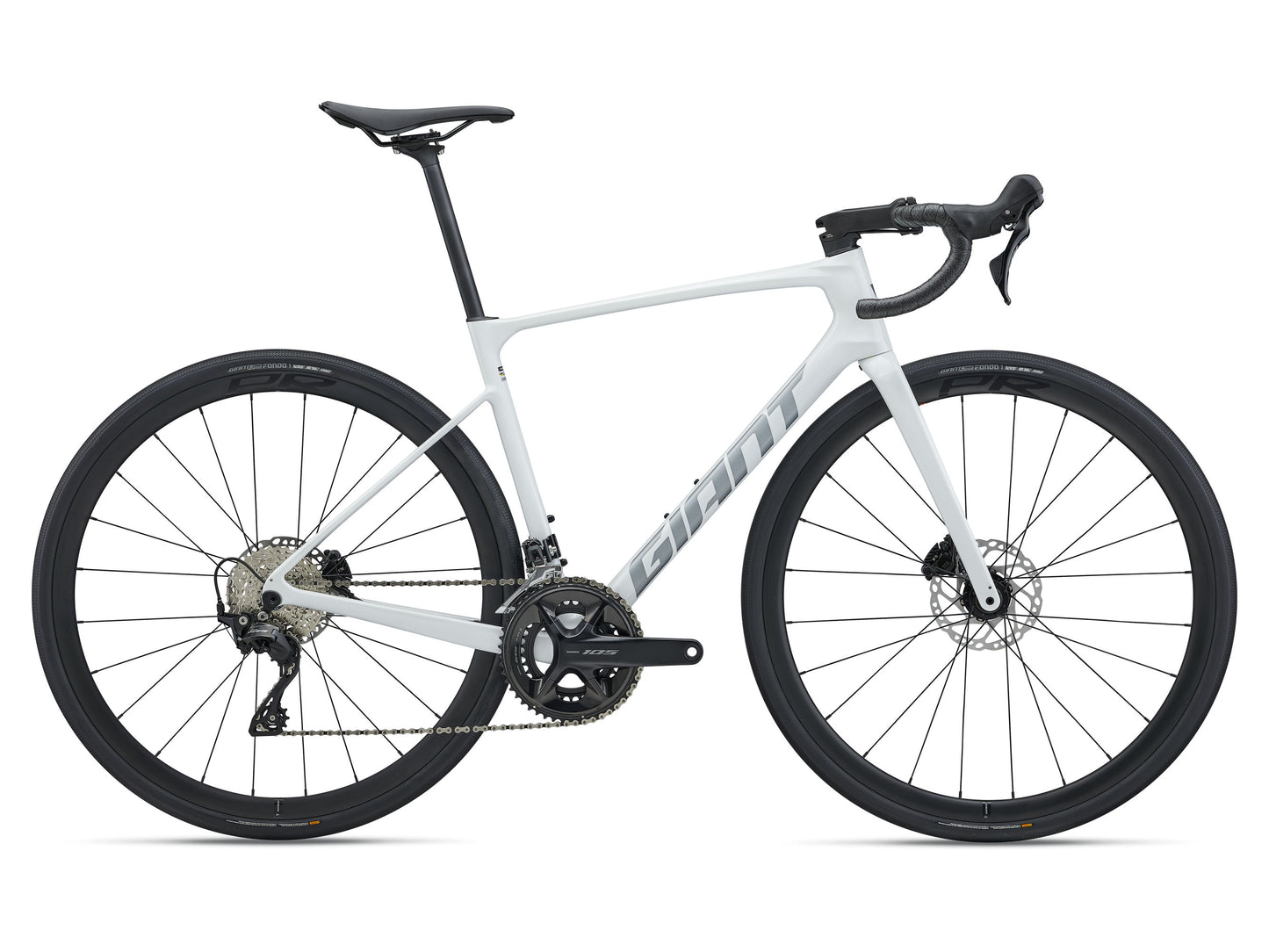 2027 Giant Defy Advanced 2 Men's Endurance Road Bike, Pearl White Image 1