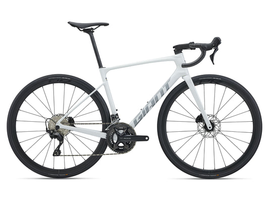 2027 Giant Defy Advanced 2 Men's Endurance Road Bike, Pearl White Image 1