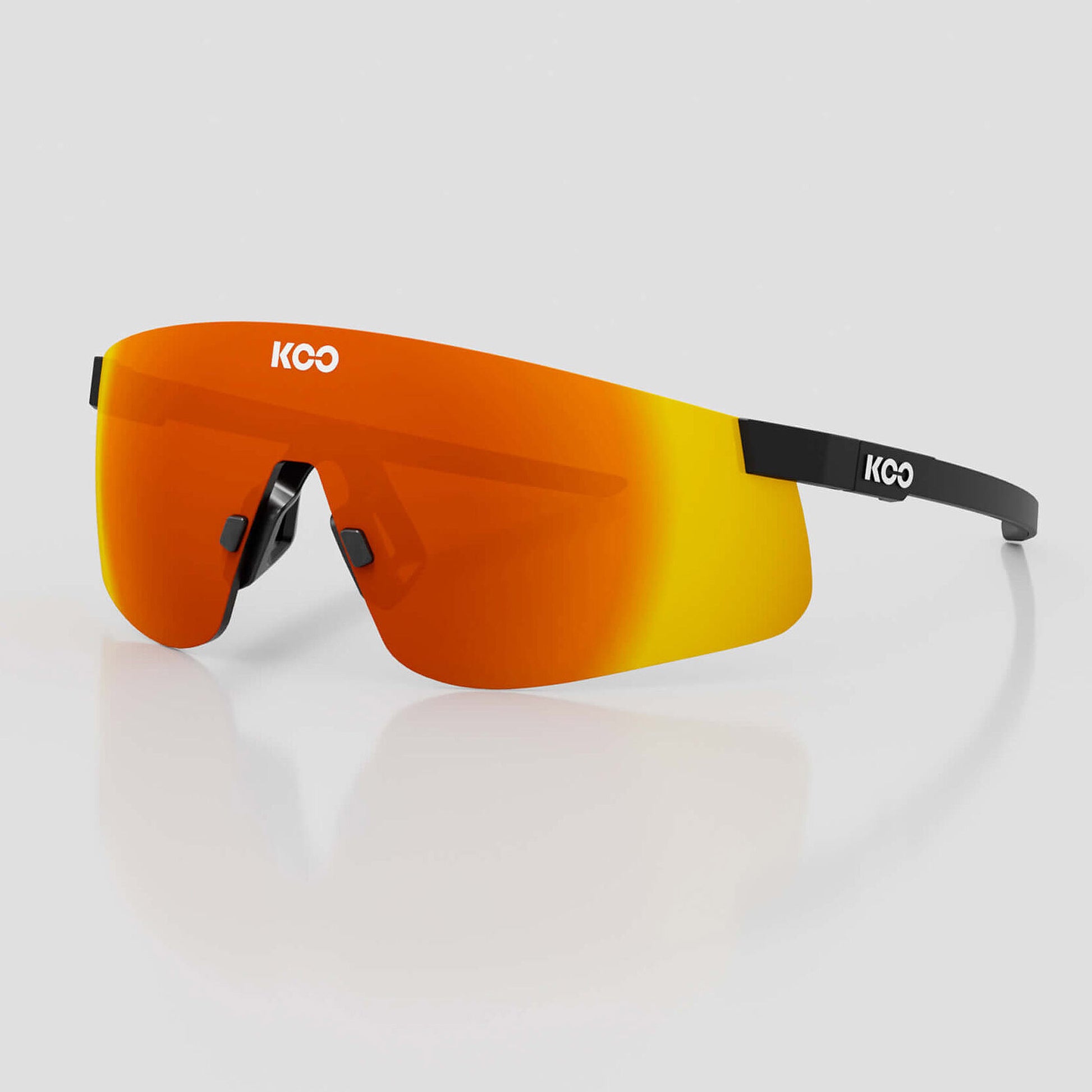 Koo Nova Cycling/Running Sunglasses - Black Matt with Red Mirror Lens image 1