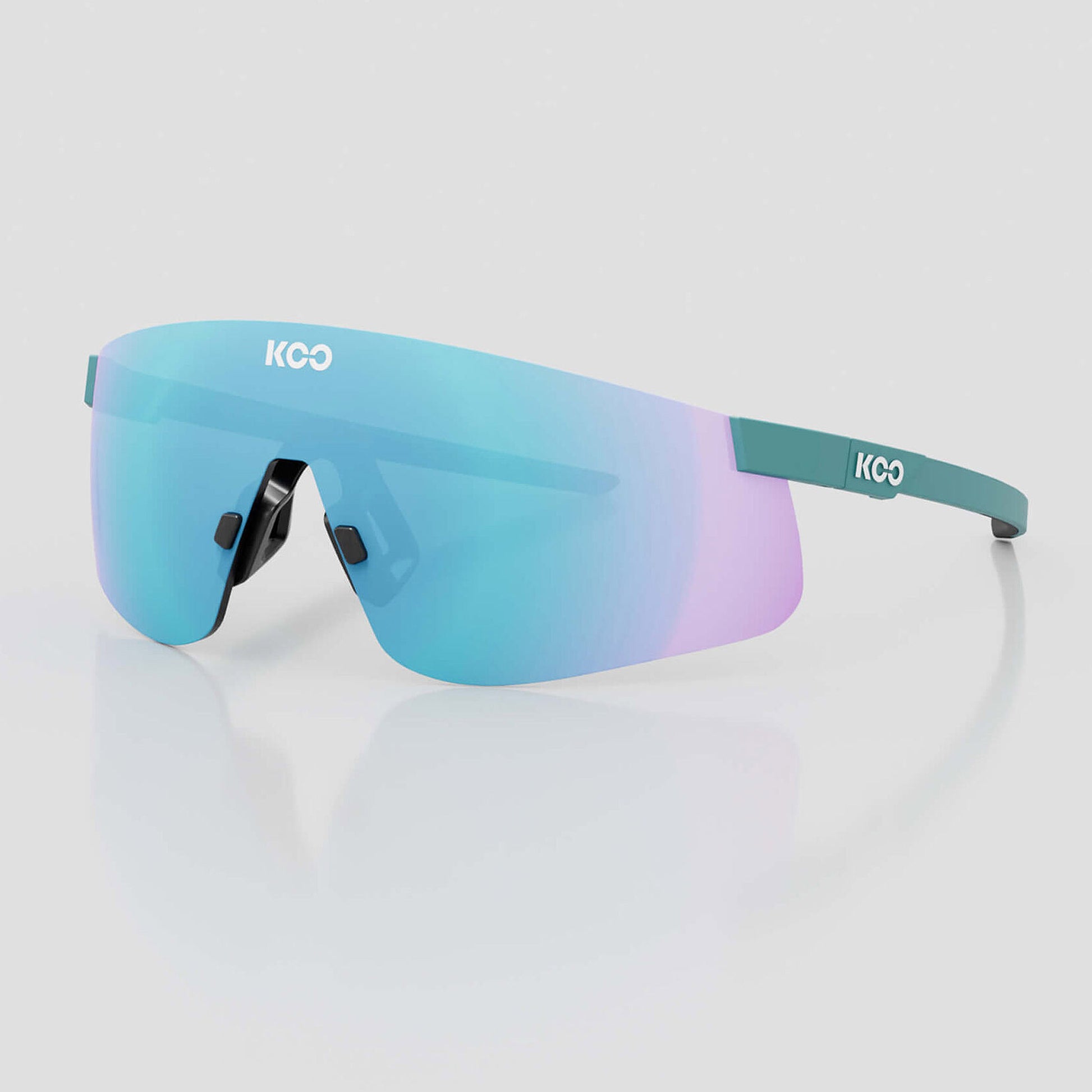 Koo Nova Cycling/Running Sunglasses - Aqua Matt with Turquoise Mirror Lens image 1