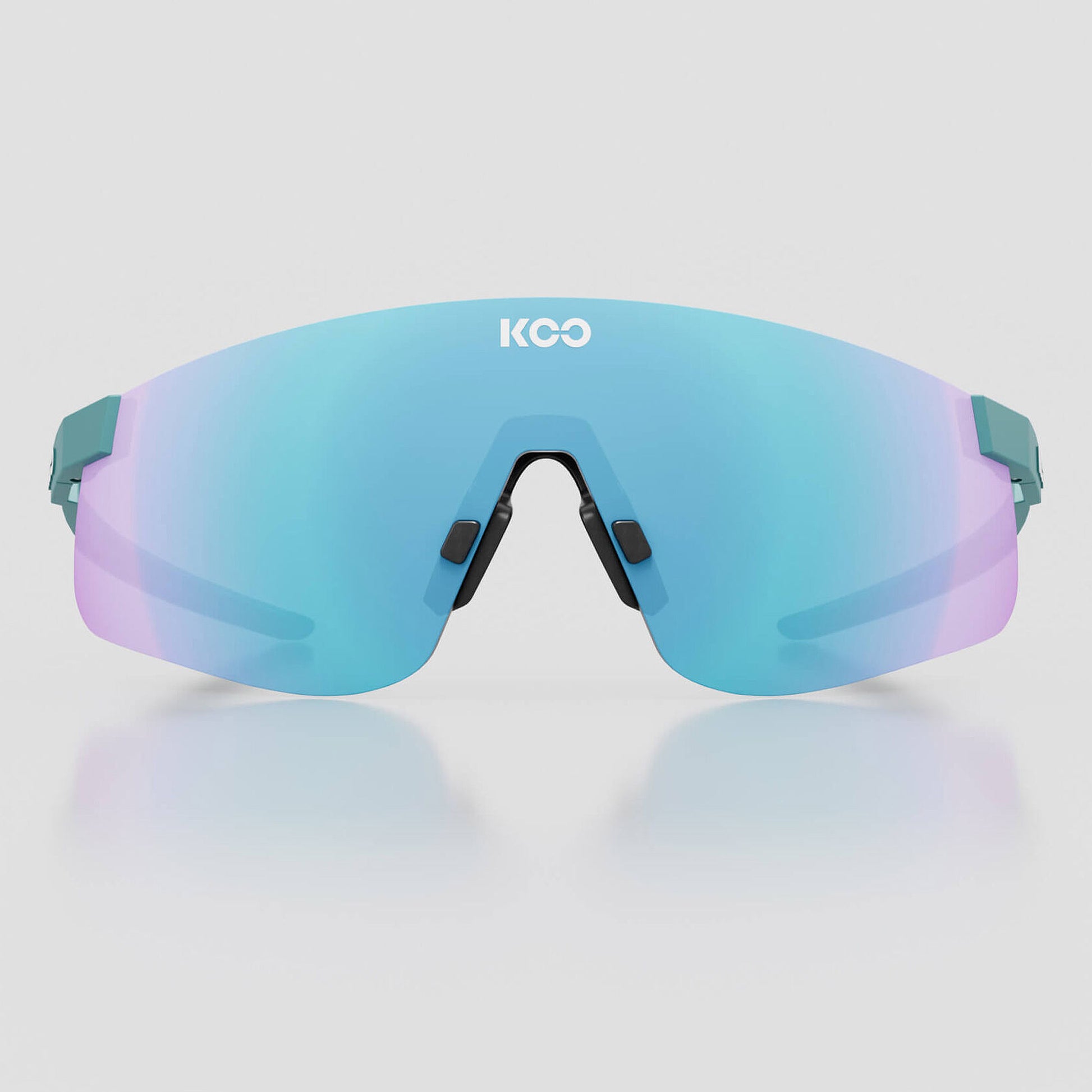Koo Nova Cycling/Running Sunglasses - Aqua Matt with Turquoise Mirror Lens image 2