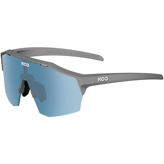 Koo ALIBI Unisex Cycling Sunglasses, Grey Matt Turquoise Frame with Turquoise Mirror Lens (Large Frame) image 1