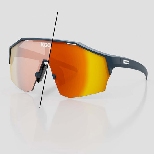 Koo ALIBI Dark Blue Matt with Red Photochromic Mirror Lens Cycling Sunglasses - Large image 2