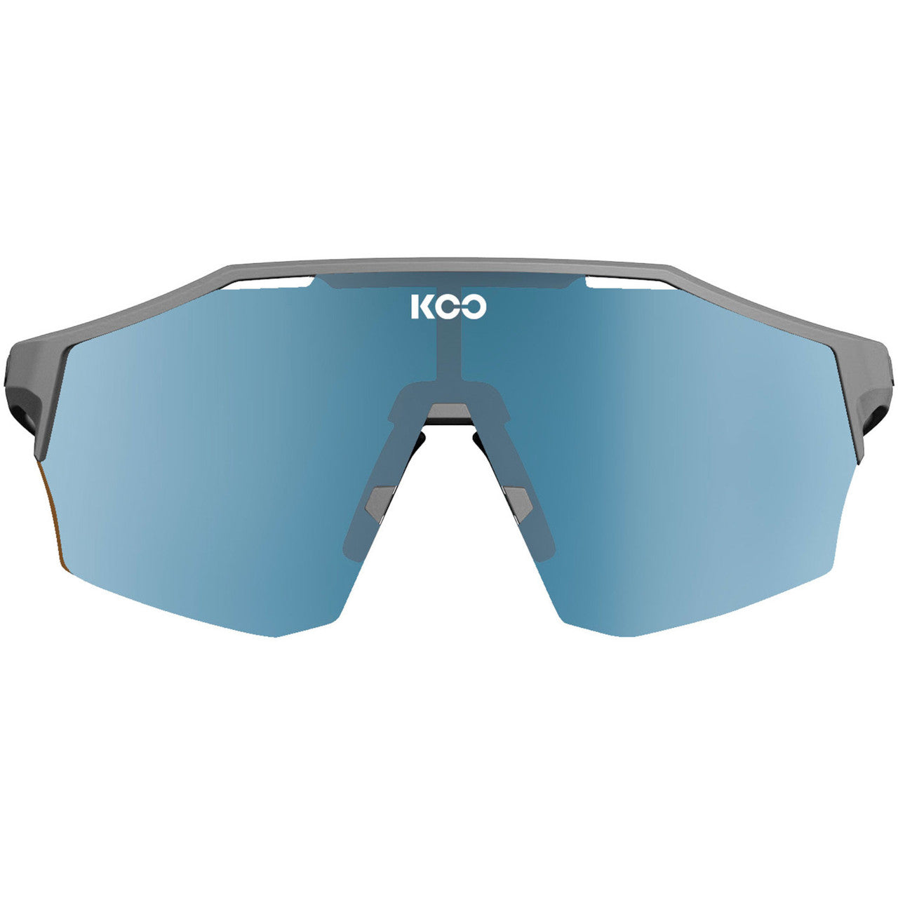 Koo ALIBI Unisex Cycling Sunglasses, Grey Matt Turquoise Frame with Turquoise Mirror Lens (Large Frame) image 2