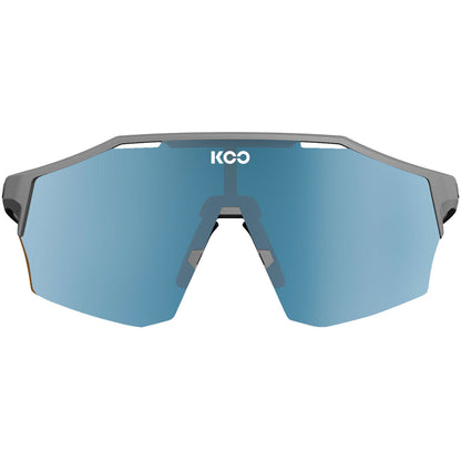 Koo ALIBI Unisex Cycling Sunglasses, Grey Matt Turquoise Frame with Turquoise Mirror Lens (Large Frame) image 2