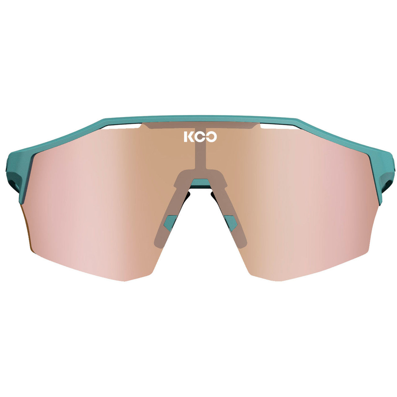 Koo Alibi Unisex Cycling Sunglasses, Matt Harbour Blue Frame with Copper Mirror Lens (Medium Frame) image 2