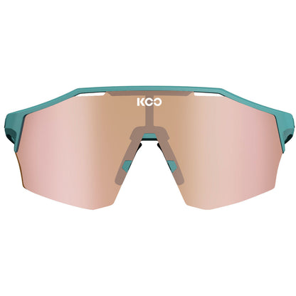 Koo Alibi Unisex Cycling Sunglasses, Matt Harbour Blue Frame with Copper Mirror Lens (Medium Frame) image 2