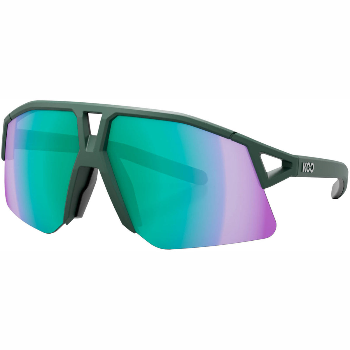 KOO Hype Unisex Cycling Sunglasses - Forest Green Matt Frame/Green Mirror Lens OEY00013.833 image 1