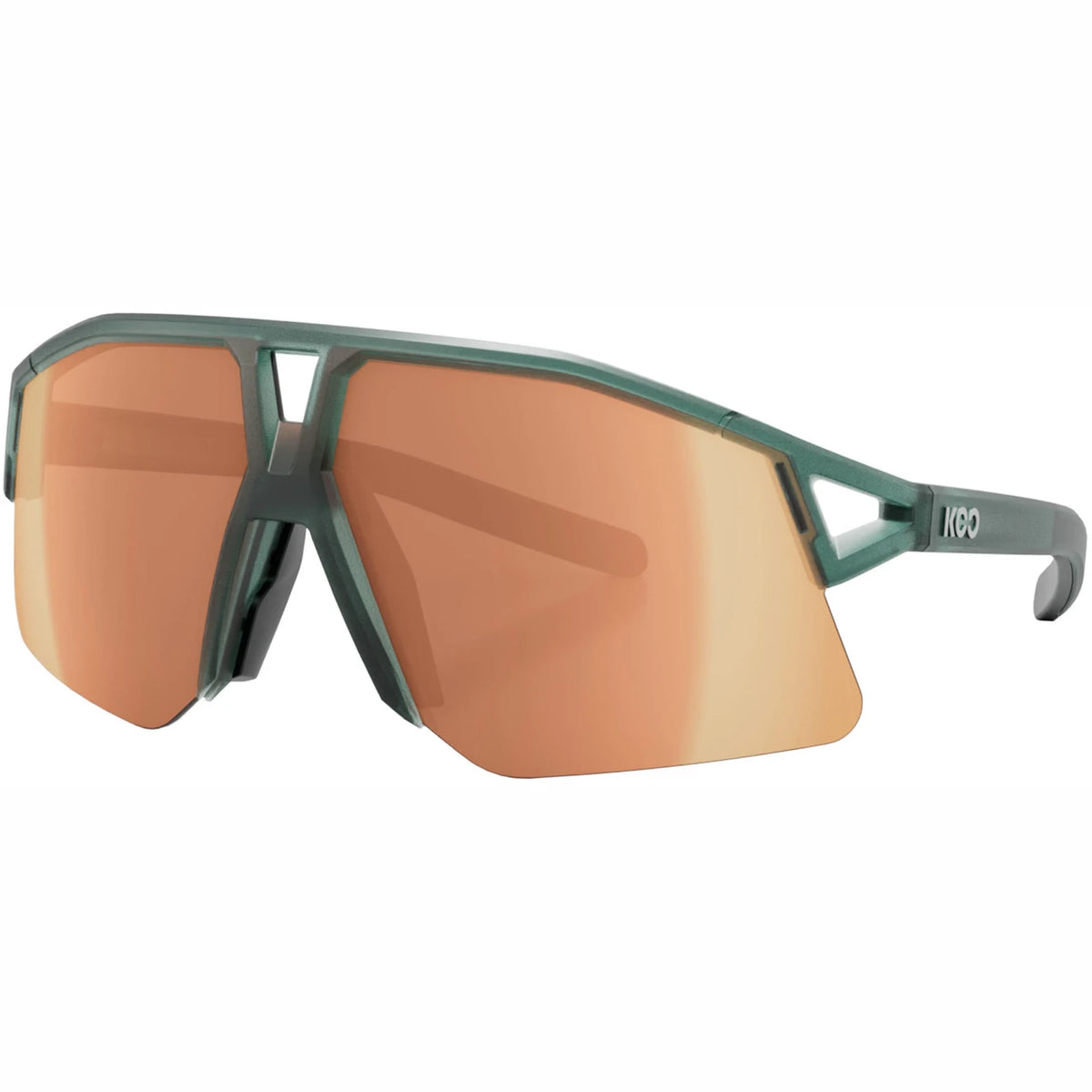 Koo Hype Unisex Cycling Sunglasses - Green Glass Matt Frame / Copper Mirror Lens OEY00013.834 image 1