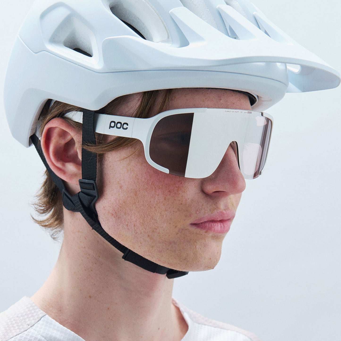 POC Aspire Unisex Cycling Sunglasses - Hydrogen White/Clarity Road/Sunny Silver ASP20129545ONE1 image 5