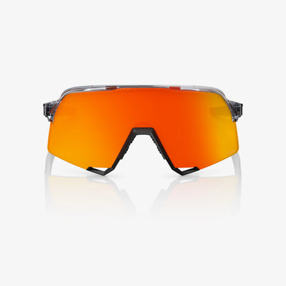 100% S3 Cycling Sunglasses, Translucent Grey/Matte Black, HiPER Red Mirror Lens image 4