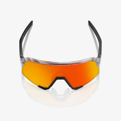 100% S3 Cycling Sunglasses, Translucent Grey/Matte Black, HiPER Red Mirror Lens image 2