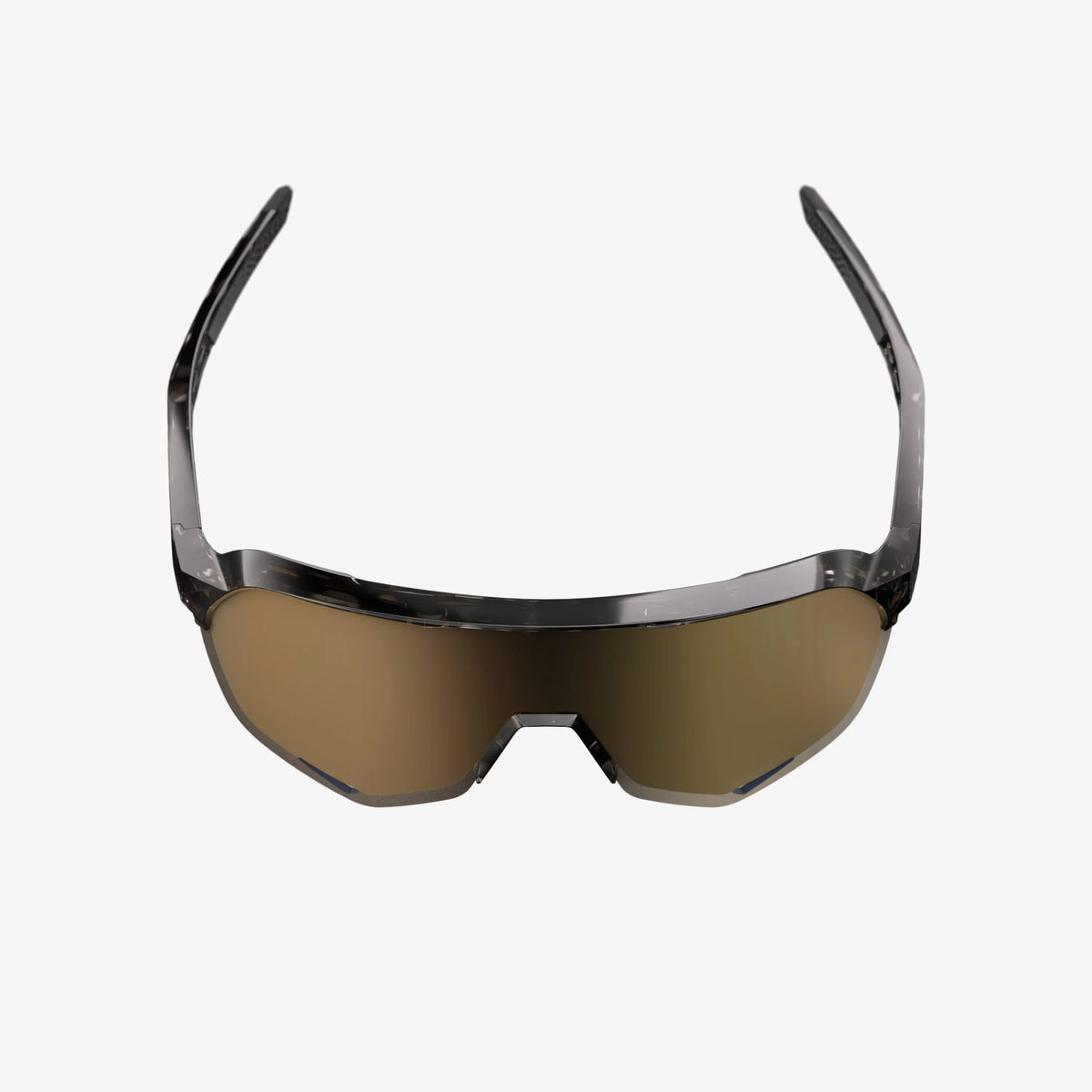 100% S2 Unisex Cycling Sunglasses - Gloss Black Havana with Soft Gold Mirror lens image 3