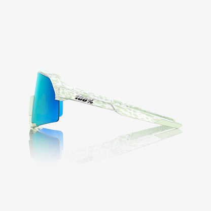 100% S3 - LE Elly 2 Unisex Cycling Sunglasses, Polished Light Green with Blue Topaz Mirror Lens 61005-00001 image 2