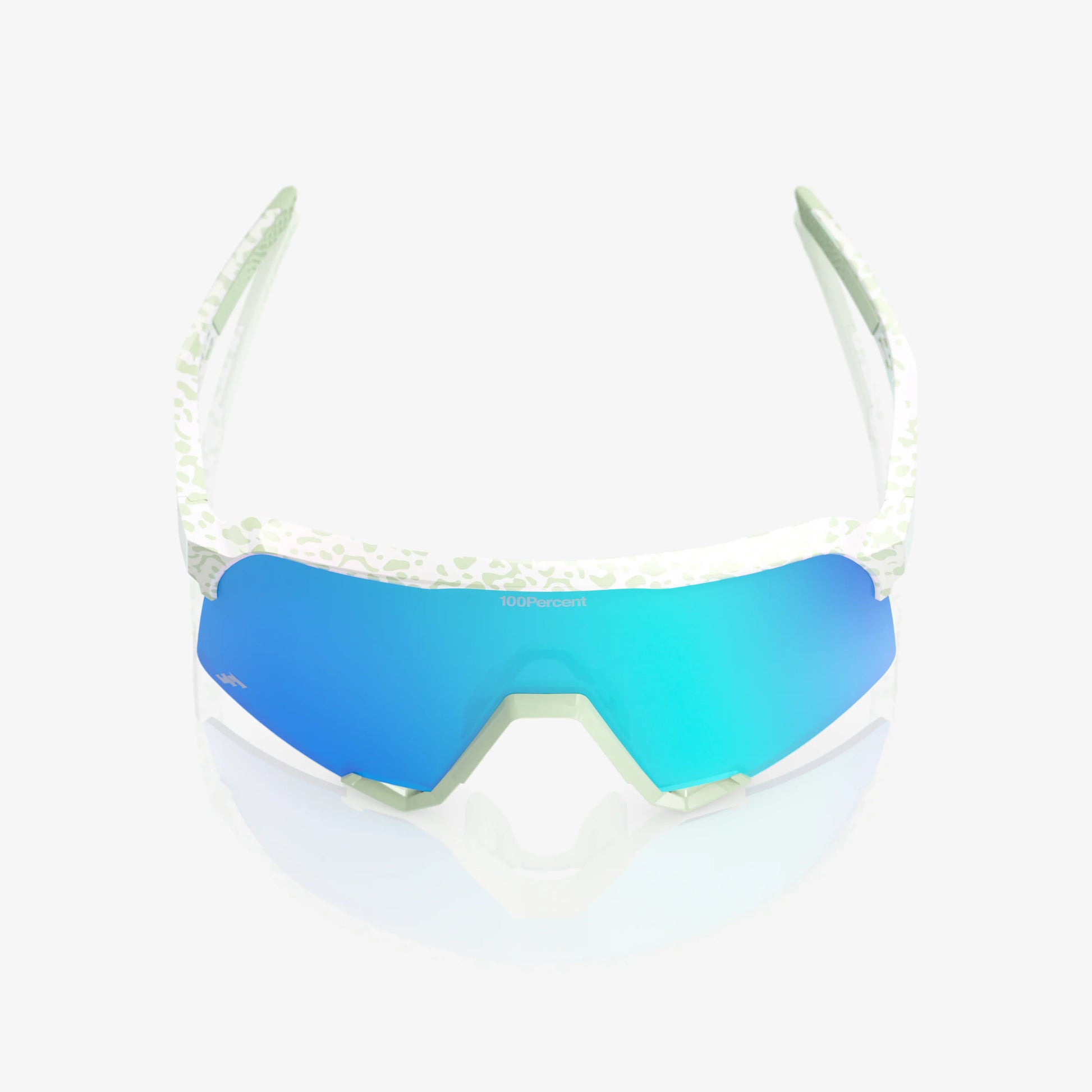 100% S3 - LE Elly 2 Unisex Cycling Sunglasses, Polished Light Green with Blue Topaz Mirror Lens 61005-00001 image 1