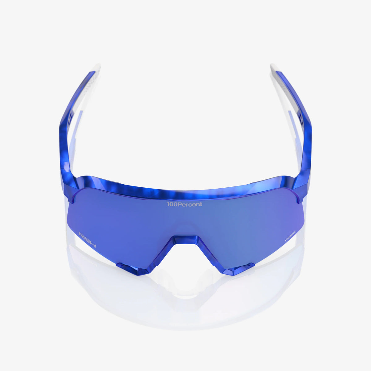 100% S3 Unisex Cycling Sunglasses - RBH Gloss Blue Holographic with HiPER Royal Blue Mirror Lens image 1