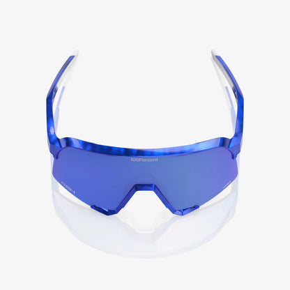 100% S3 Unisex Cycling Sunglasses - RBH Gloss Blue Holographic with HiPER Royal Blue Mirror Lens image 1