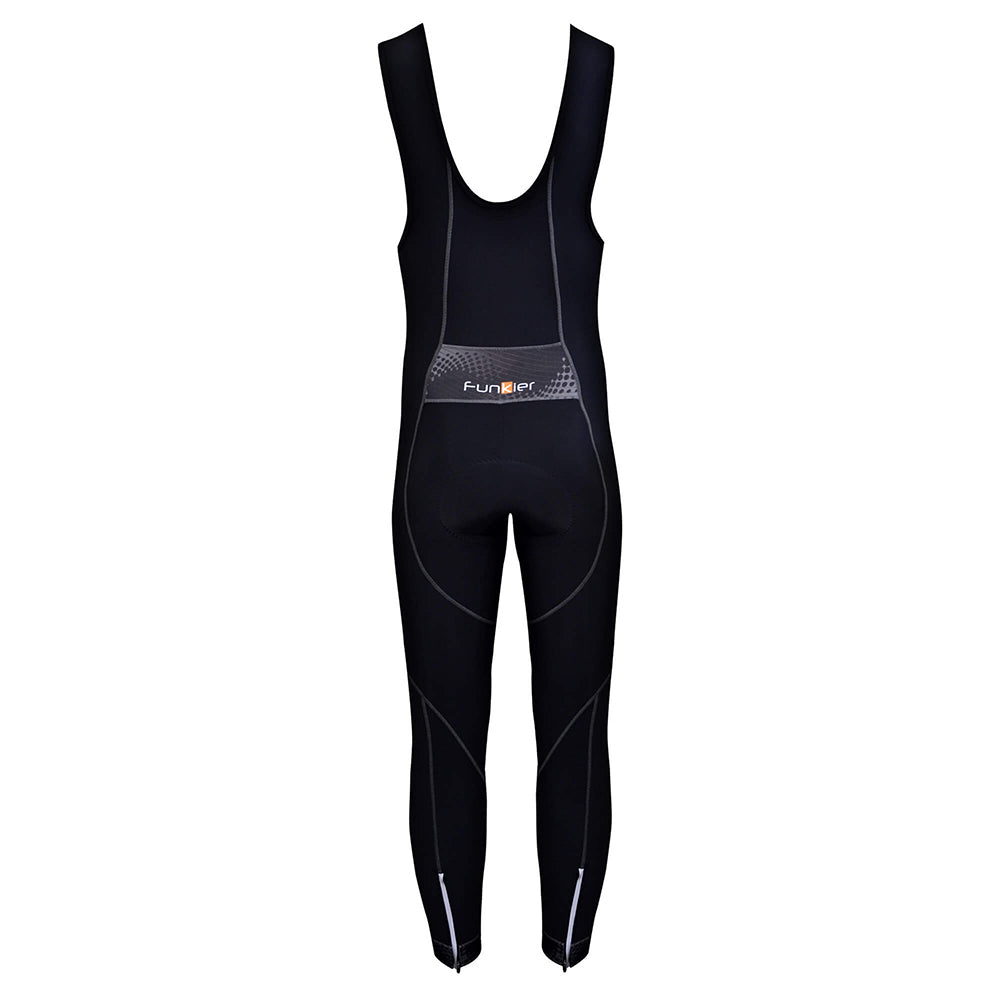 Funkier Saluzzo Men's Thermal Bib Tights, Black Rear