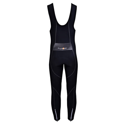 Funkier Saluzzo Men's Thermal Bib Tights, Black Rear