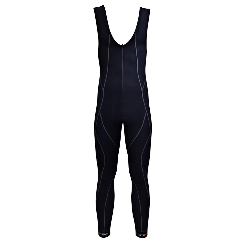 Funkier Saluzzo Men's Thermal Bib Tights, Black Front