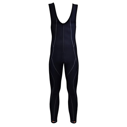 Funkier Saluzzo Men's Thermal Bib Tights, Black Front
