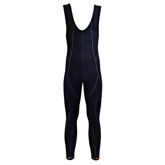 Funkier Saluzzo Men's Thermal Bib Tights, Black Front