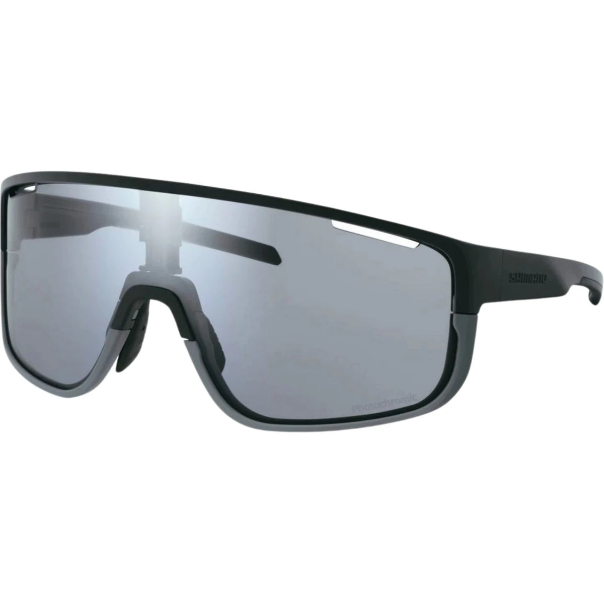 Shimano Pulsar Cycling Sunglasses Matte Black with Photochromic Grey Lens image 1