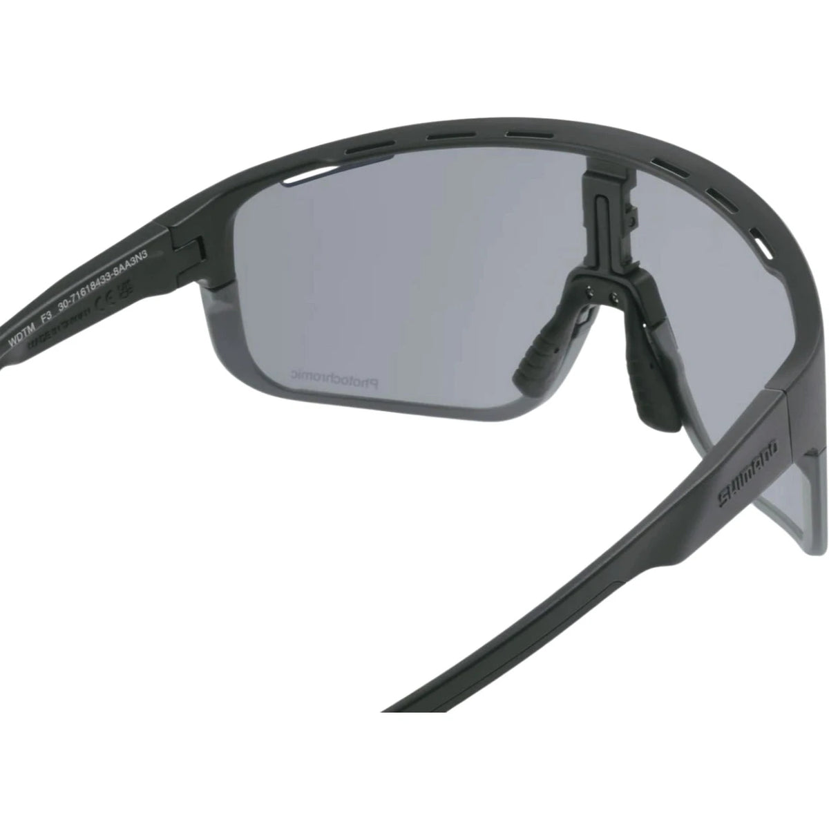 Shimano Pulsar Cycling Sunglasses Matte Black with Photochromic Grey Lens image 2