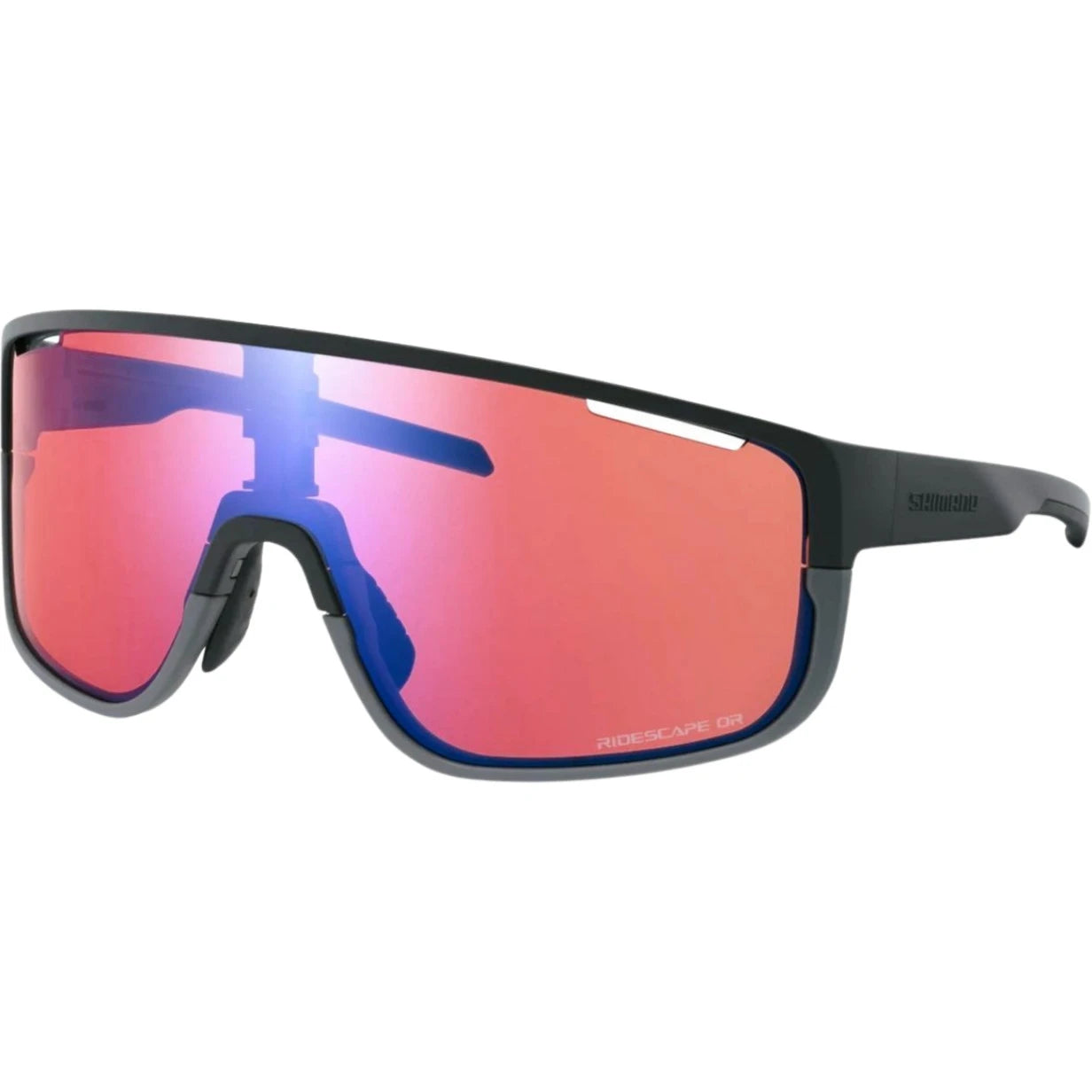 Shimano Pulsar Cycling Sunglasses, Matte Black/Ridescape Off-Road Clear image 1