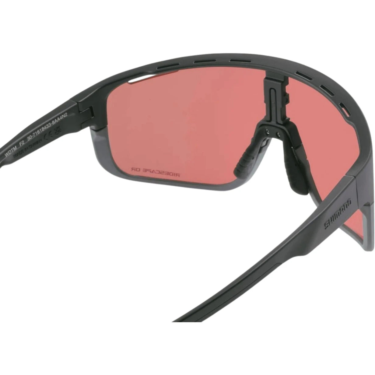 Shimano Pulsar Cycling Sunglasses, Matte Black/Ridescape Off-Road Clear image 4