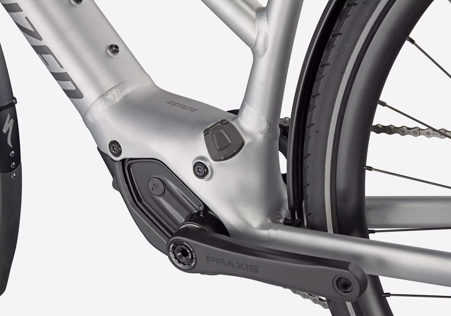 2023 Specialized Turbo Vado SL 5.0 EQ Unisex Step-Through Electric Bike - Brushed Aluminium