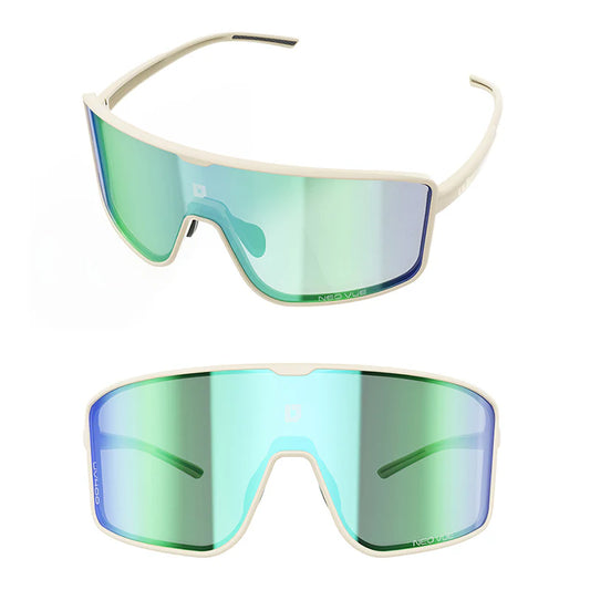 Ulac Neo Vue Otaku Photochromic Unisex Cycling Sunglasses, Off-White/Boost Blue image 1