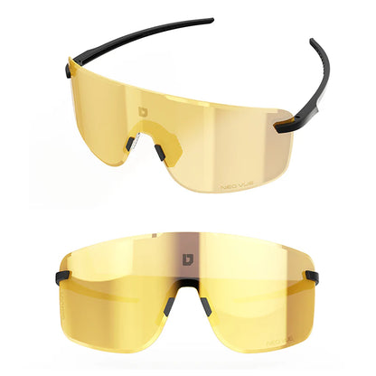 Ulac Visionär Photochromic Unisex Cycling Sunglasses, Jet Black/Gold image 1