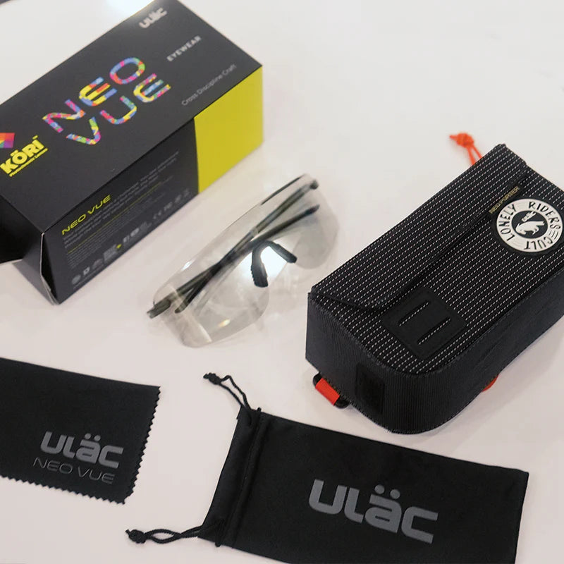 Ulac Visionär Photochromic Unisex Cycling Sunglasses, Jet Black/Gold image 3