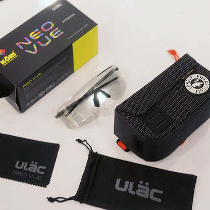 Ulac Visionär Photochromic Unisex Cycling Sunglasses, Jet Black/Gold image 3