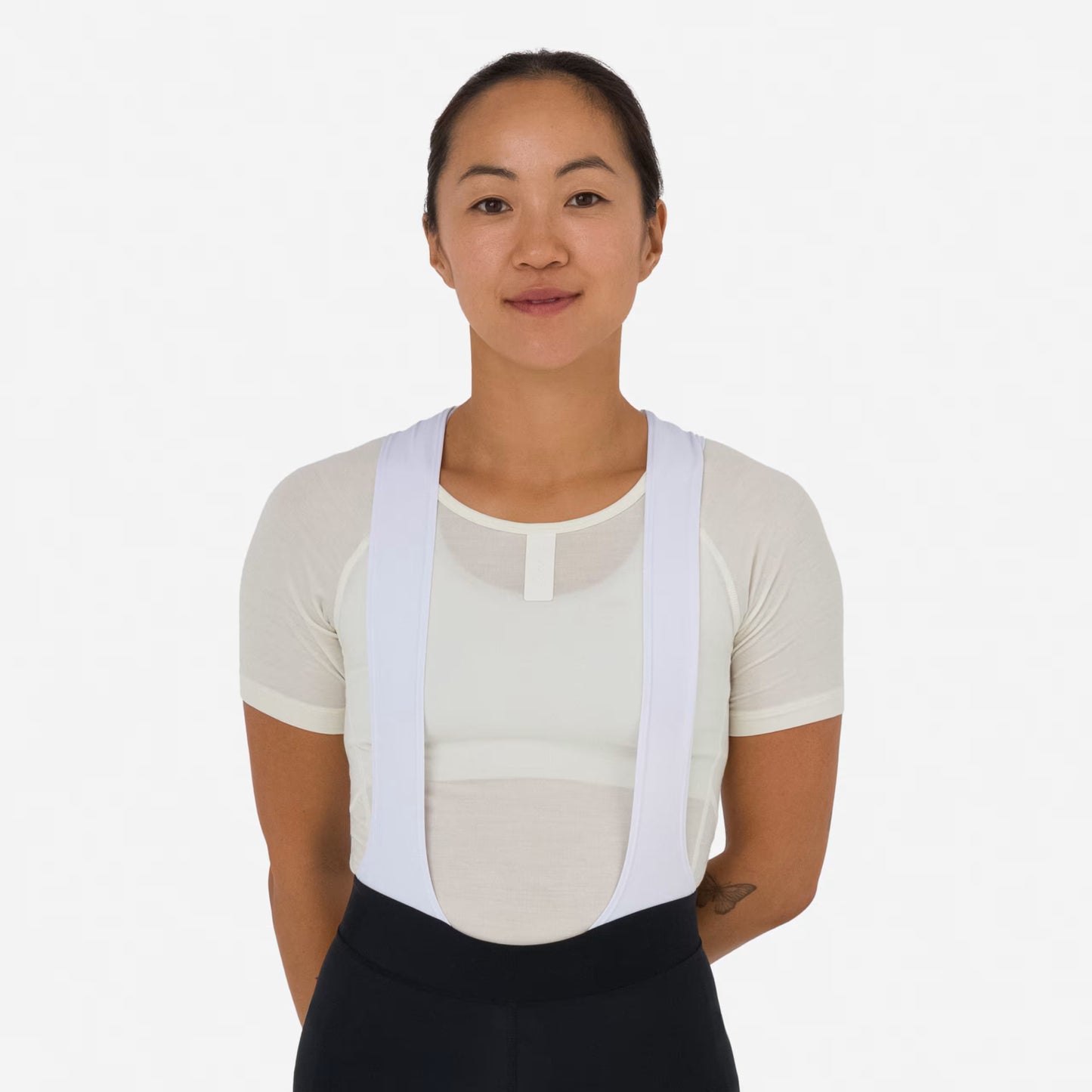 Rapha Women's Merino Base Layer II Short Sleeve - Cream/White CIB01SSPWAXXS,CIB01SSPWAXSM,CIB01SSPWASML,CIB01SSPWAMED,CIB01SSPWALRG,CIB01SSPWAXLG image 3