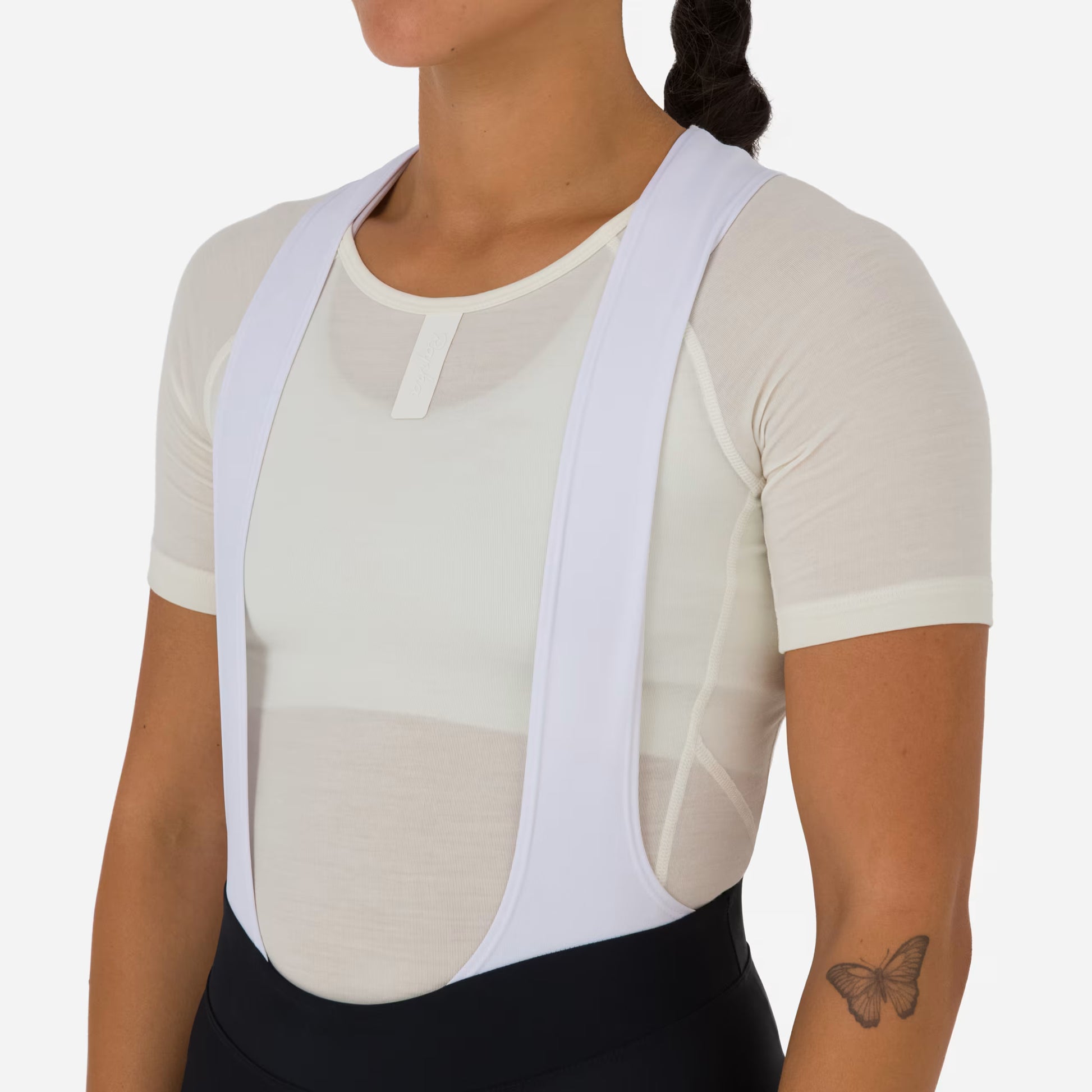 Rapha Women's Merino Base Layer II Short Sleeve - Cream/White CIB01SSPWAXXS,CIB01SSPWAXSM,CIB01SSPWASML,CIB01SSPWAMED,CIB01SSPWALRG,CIB01SSPWAXLG image 6