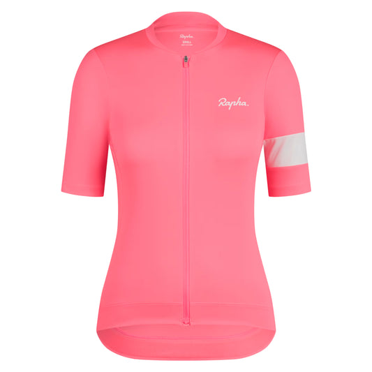 Rapha 2025 Women's Core Jersey - High-Vis Pink/White WOR05XXHPW3XS,WOR05XXHPWXXS,WOR05XXHPWXSM,WOR05XXHPWSML,WOR05XXHPWMED,WOR05XXHPWLRG,WOR05XXHPWXLG,WOR05XXHPWXXL image 1