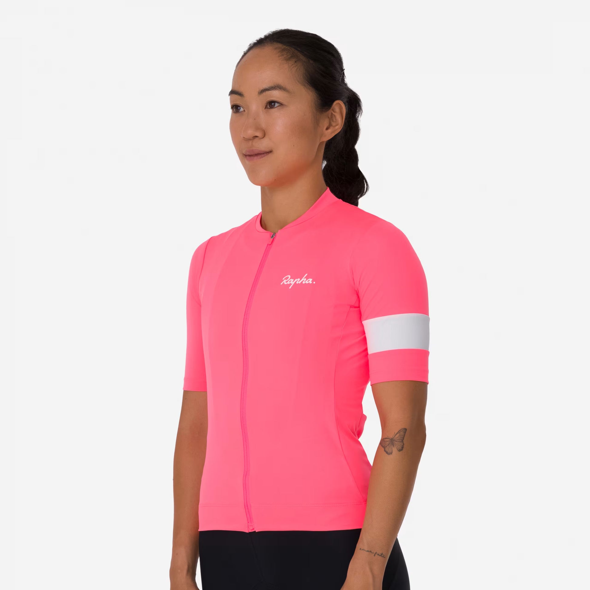 Rapha 2025 Women's Core Jersey - High-Vis Pink/White WOR05XXHPW3XS,WOR05XXHPWXXS,WOR05XXHPWXSM,WOR05XXHPWSML,WOR05XXHPWMED,WOR05XXHPWLRG,WOR05XXHPWXLG,WOR05XXHPWXXL image 4