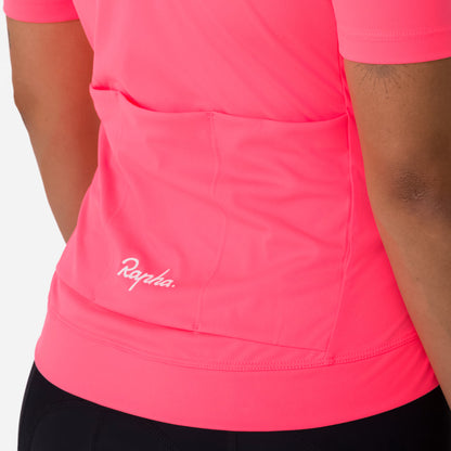 Rapha 2025 Women's Core Jersey - High-Vis Pink/White WOR05XXHPW3XS,WOR05XXHPWXXS,WOR05XXHPWXSM,WOR05XXHPWSML,WOR05XXHPWMED,WOR05XXHPWLRG,WOR05XXHPWXLG,WOR05XXHPWXXL image 6