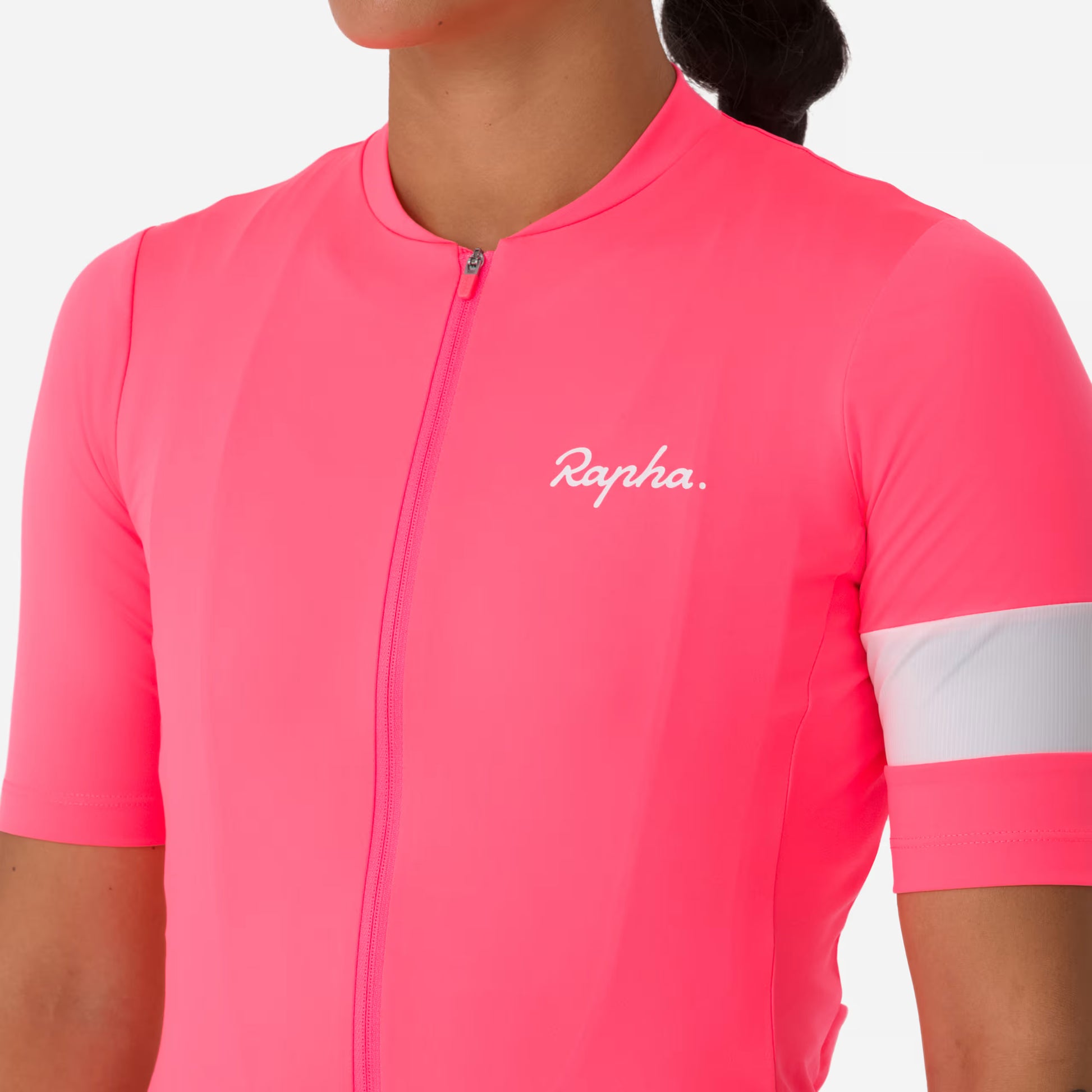Rapha 2025 Women's Core Jersey - High-Vis Pink/White WOR05XXHPW3XS,WOR05XXHPWXXS,WOR05XXHPWXSM,WOR05XXHPWSML,WOR05XXHPWMED,WOR05XXHPWLRG,WOR05XXHPWXLG,WOR05XXHPWXXL image 5