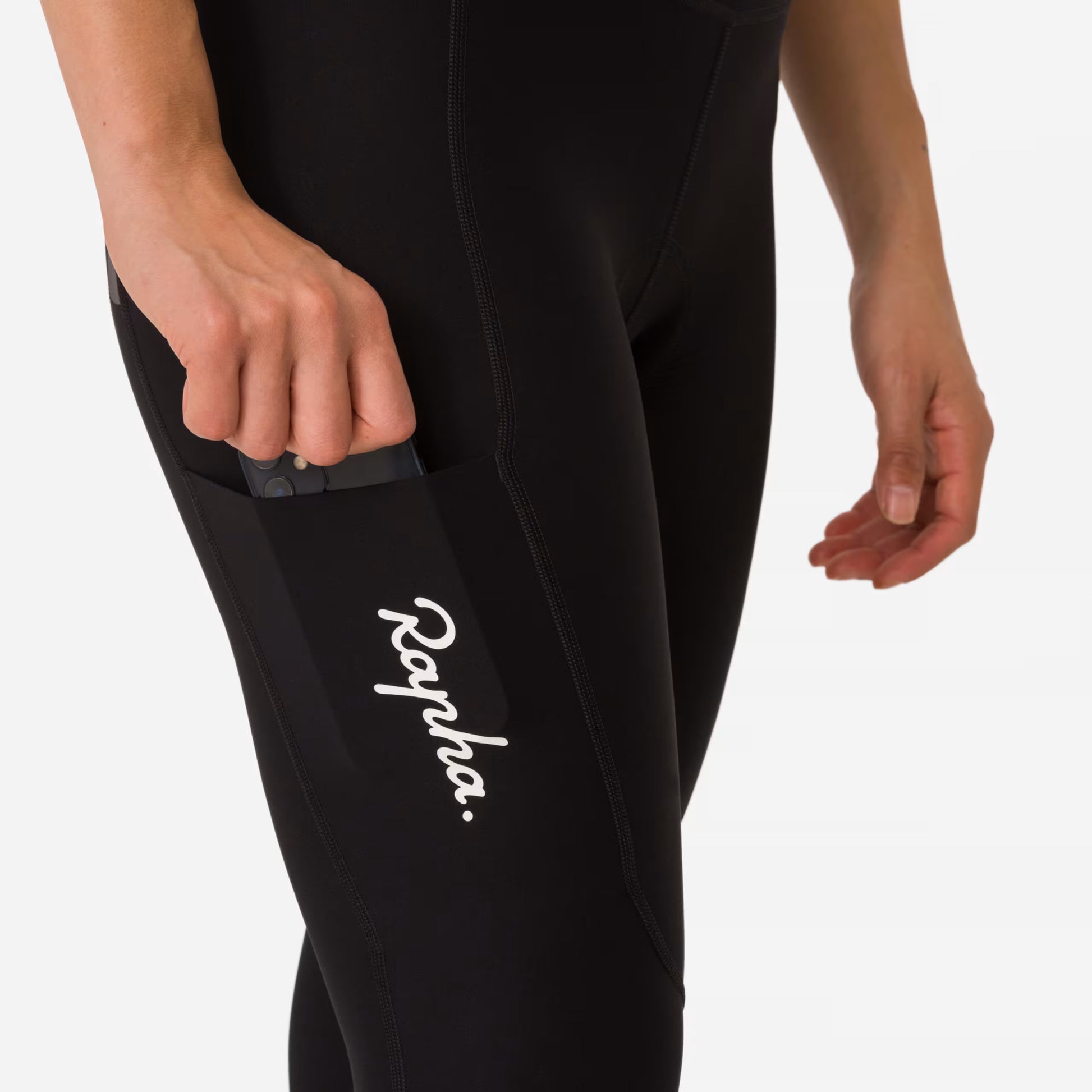 Rapha 2025 Women's 3/4 Tights - Black/White image 4 WTI02XXBLWXXS,WTI02XXBLWXSM,WTI02XXBLWSML,WTI02XXBLWMED,WTI02XXBLWLRG,WTI02XXBLWXLG