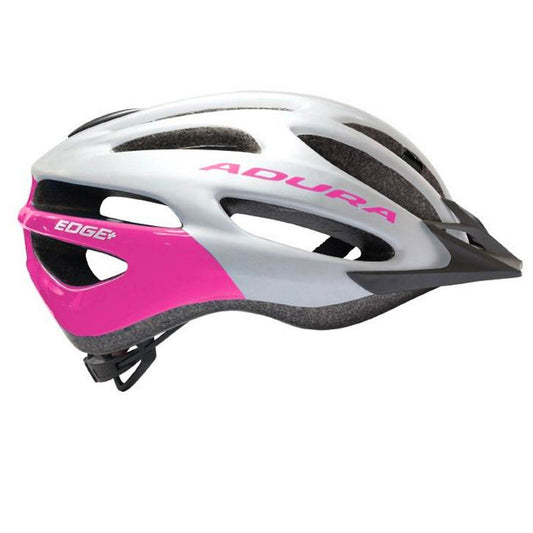 Adura Edge+ Cycling Helmet Gloss White/Gloss Pink