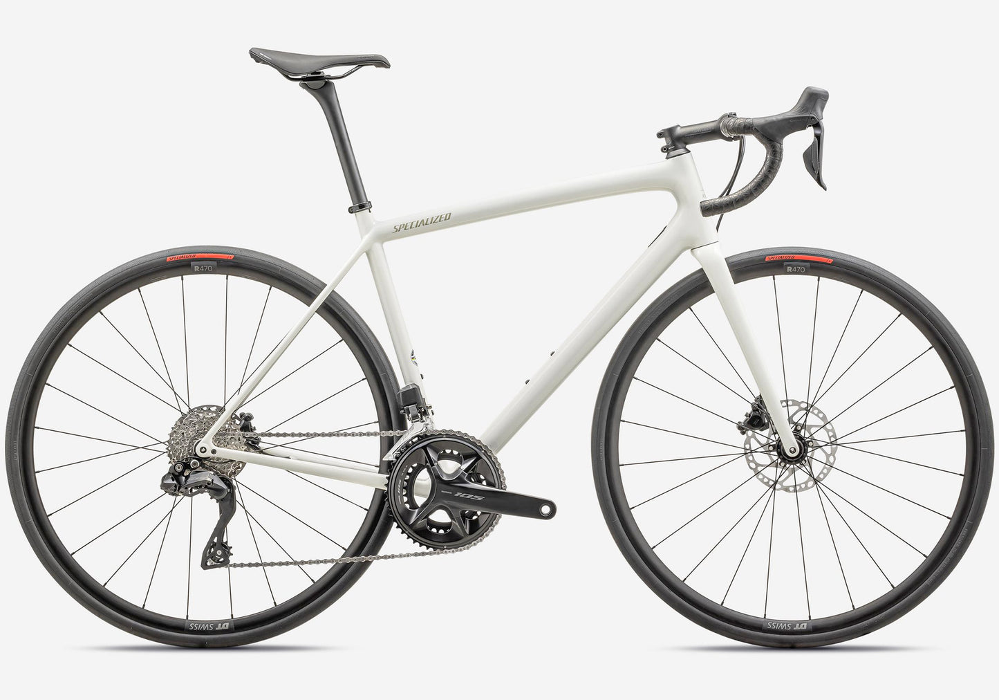 2024 Specialized Aethos Comp, Unisex Road Bicycle - Gloss Dune White