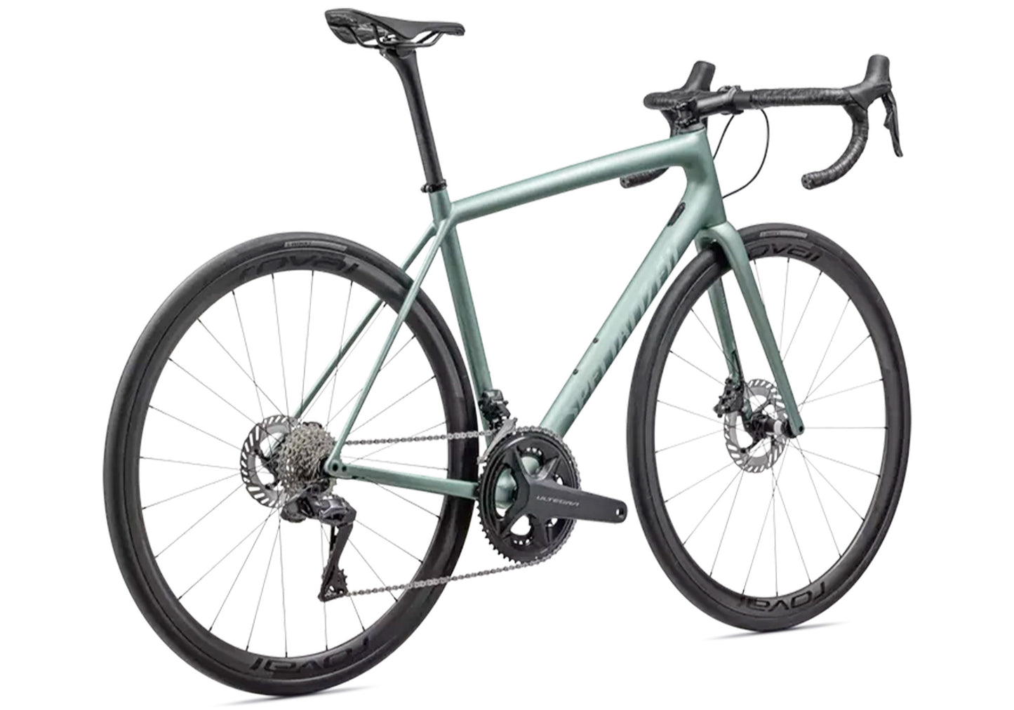 Specialized Aethos Pro, Shimano Ultegra Di2, Unisex Road Bike - Satin Metallic White Sage - Size 54