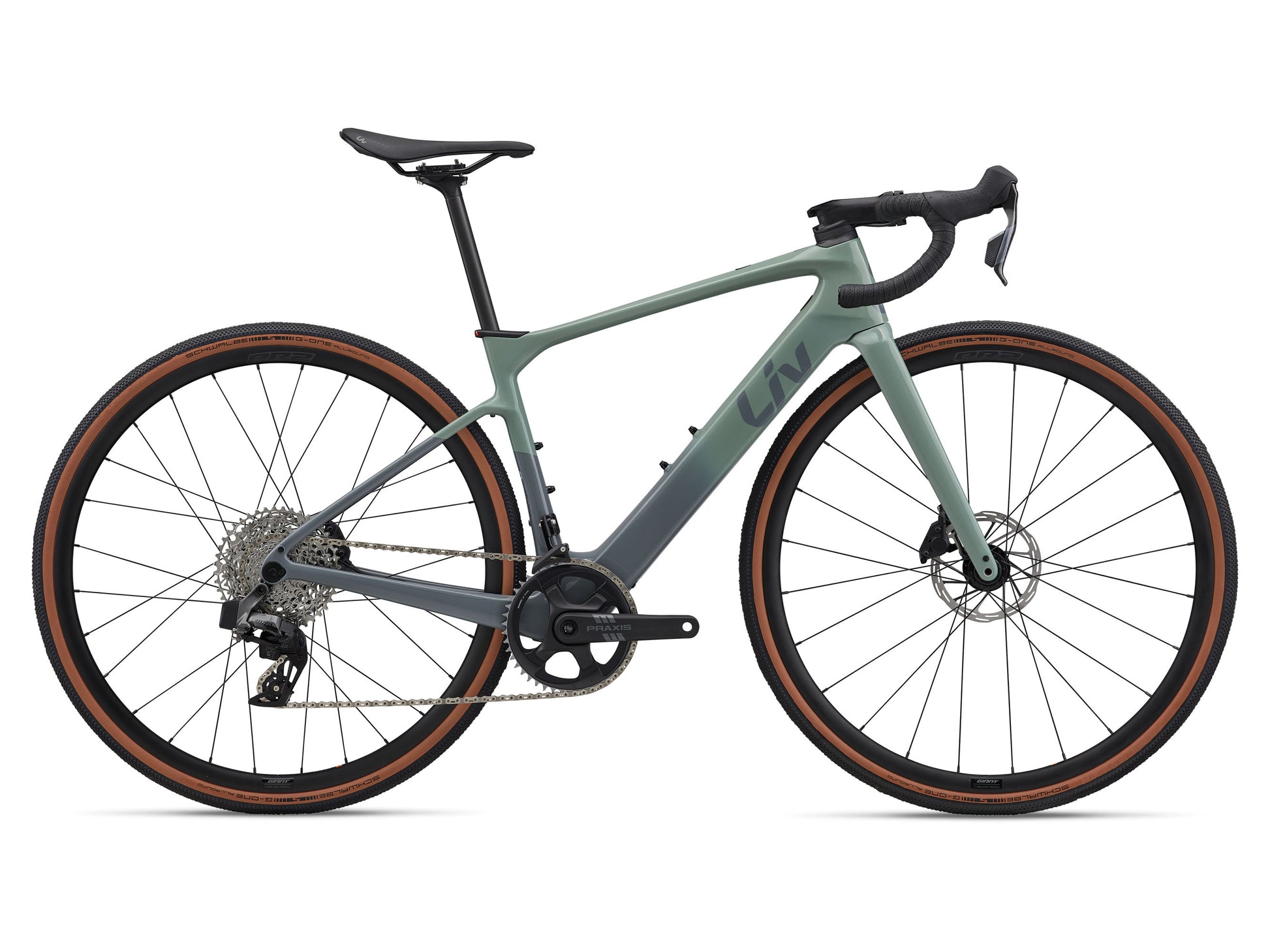 2026 Giant Liv Avail Advanced E+ Elite AR Women's Electric Road Bike, Eucalyptus/Ocean Storm 6680003103,6680003104,6680003105 image 1