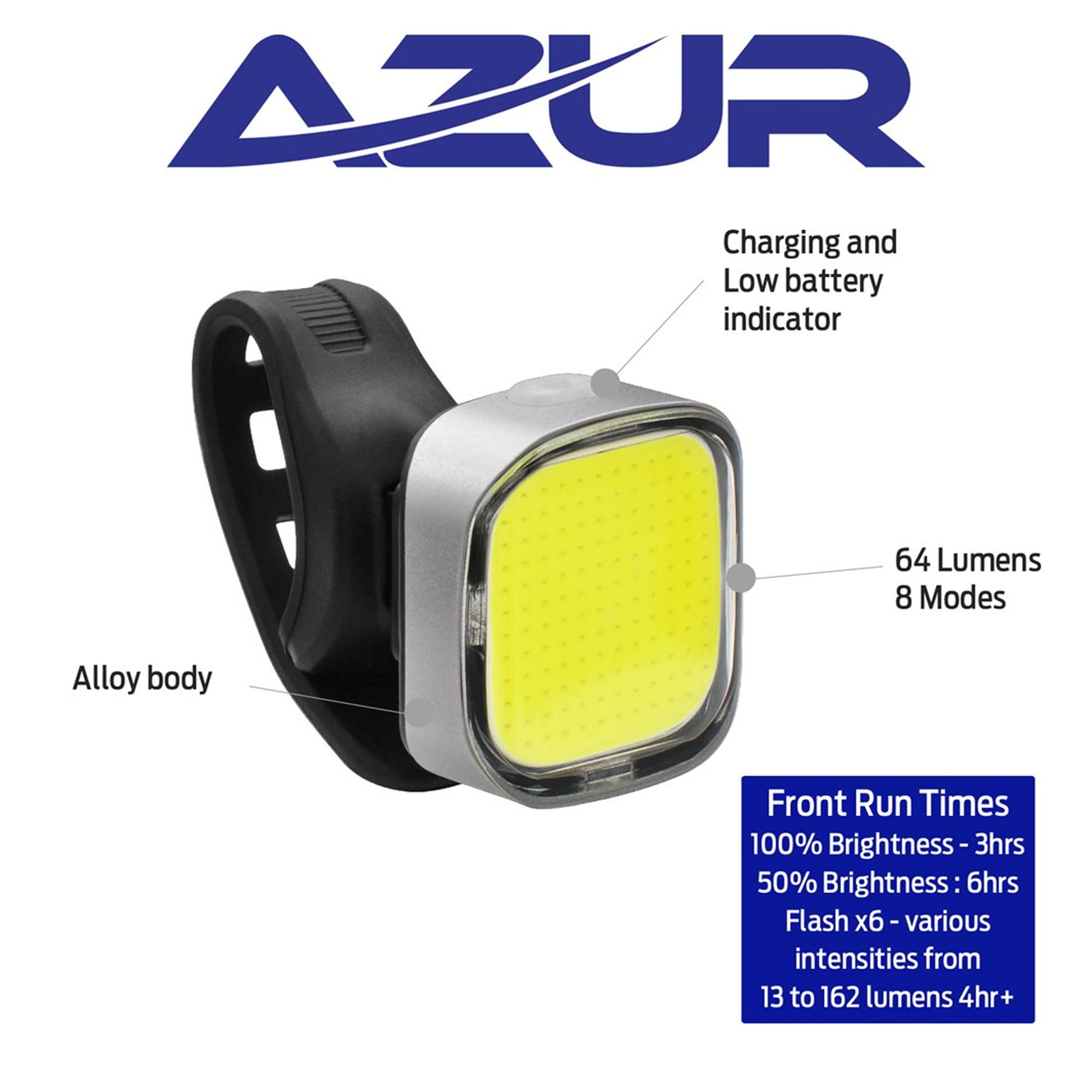 Azur Cetus Bicycle LED USB Rechargeable Headlight ALCETUSHL image 2