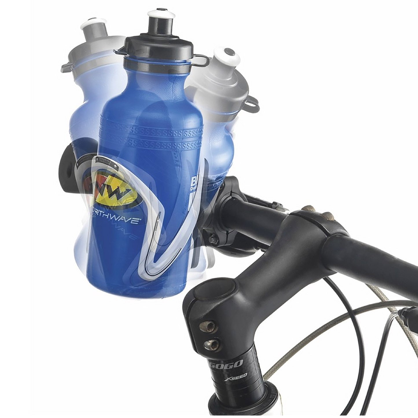 Azur HandleBar Bottle Cage Mount, Black