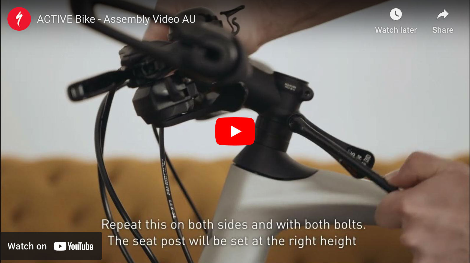 Load video: Watch Flatbar/Fitness Bike Assembly Video Guide